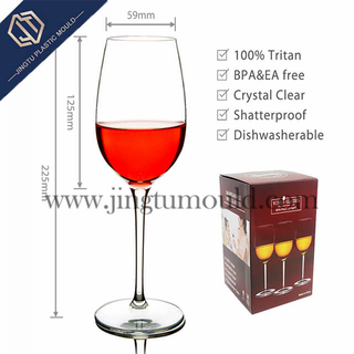 Disposable transparent plastic red wine cup 